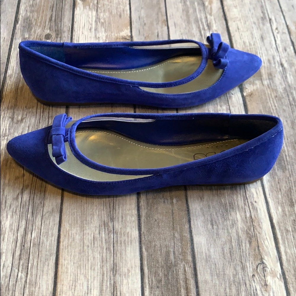 BCBG Paris Women’s Suede Pointed Toe Flats